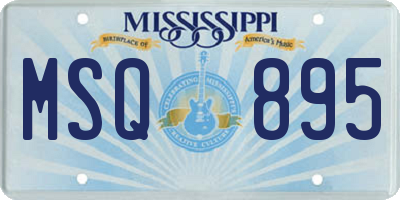 MS license plate MSQ895