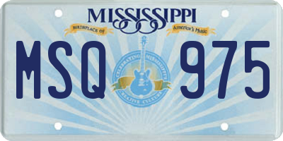 MS license plate MSQ975
