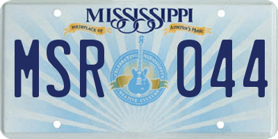 MS license plate MSR044