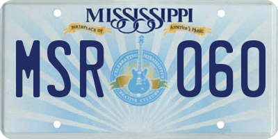 MS license plate MSR060