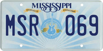 MS license plate MSR069