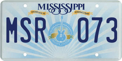MS license plate MSR073
