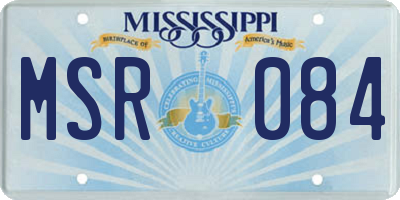 MS license plate MSR084