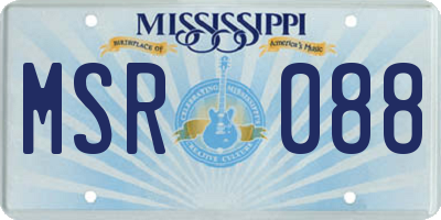 MS license plate MSR088