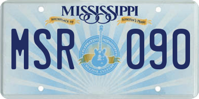 MS license plate MSR090