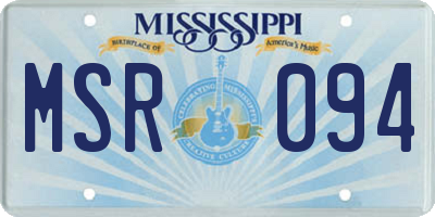 MS license plate MSR094