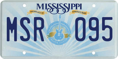 MS license plate MSR095