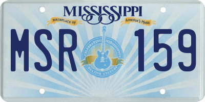 MS license plate MSR159