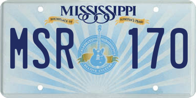 MS license plate MSR170
