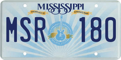 MS license plate MSR180