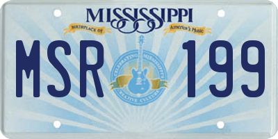 MS license plate MSR199