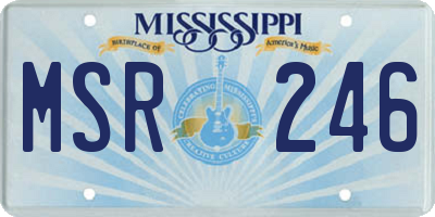 MS license plate MSR246
