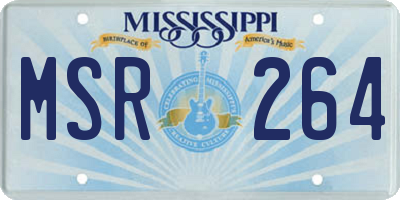 MS license plate MSR264
