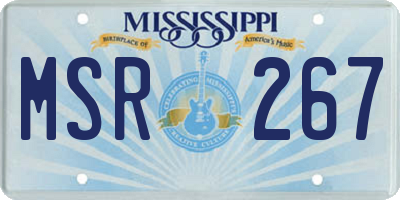 MS license plate MSR267