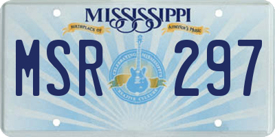 MS license plate MSR297
