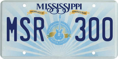 MS license plate MSR300