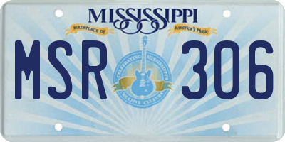 MS license plate MSR306