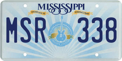 MS license plate MSR338