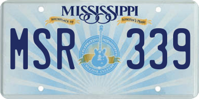 MS license plate MSR339