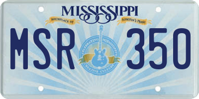 MS license plate MSR350