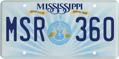MS license plate MSR360