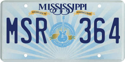 MS license plate MSR364