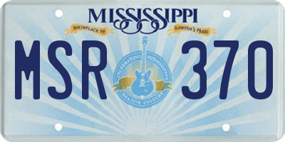 MS license plate MSR370