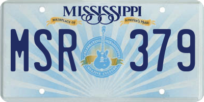 MS license plate MSR379