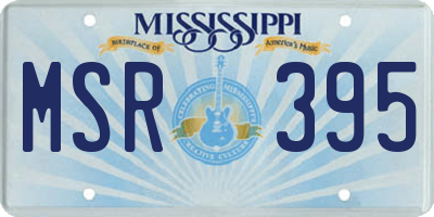 MS license plate MSR395
