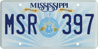 MS license plate MSR397