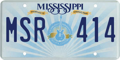 MS license plate MSR414