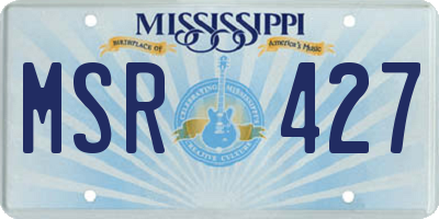 MS license plate MSR427