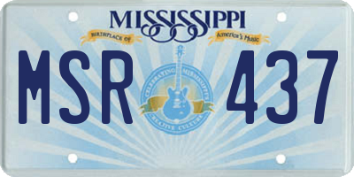MS license plate MSR437