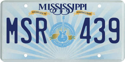 MS license plate MSR439