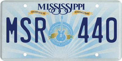 MS license plate MSR440