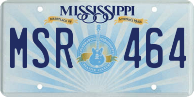 MS license plate MSR464