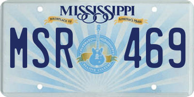 MS license plate MSR469