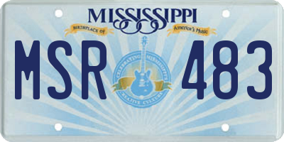 MS license plate MSR483
