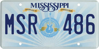 MS license plate MSR486