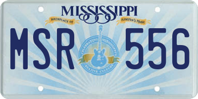 MS license plate MSR556