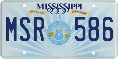 MS license plate MSR586