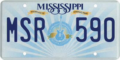 MS license plate MSR590
