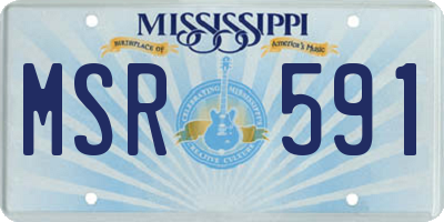 MS license plate MSR591