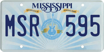 MS license plate MSR595