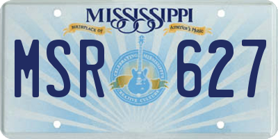 MS license plate MSR627