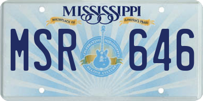 MS license plate MSR646