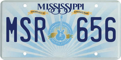 MS license plate MSR656