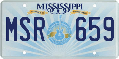 MS license plate MSR659