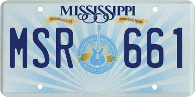 MS license plate MSR661