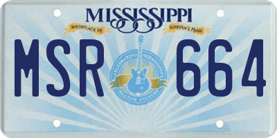 MS license plate MSR664